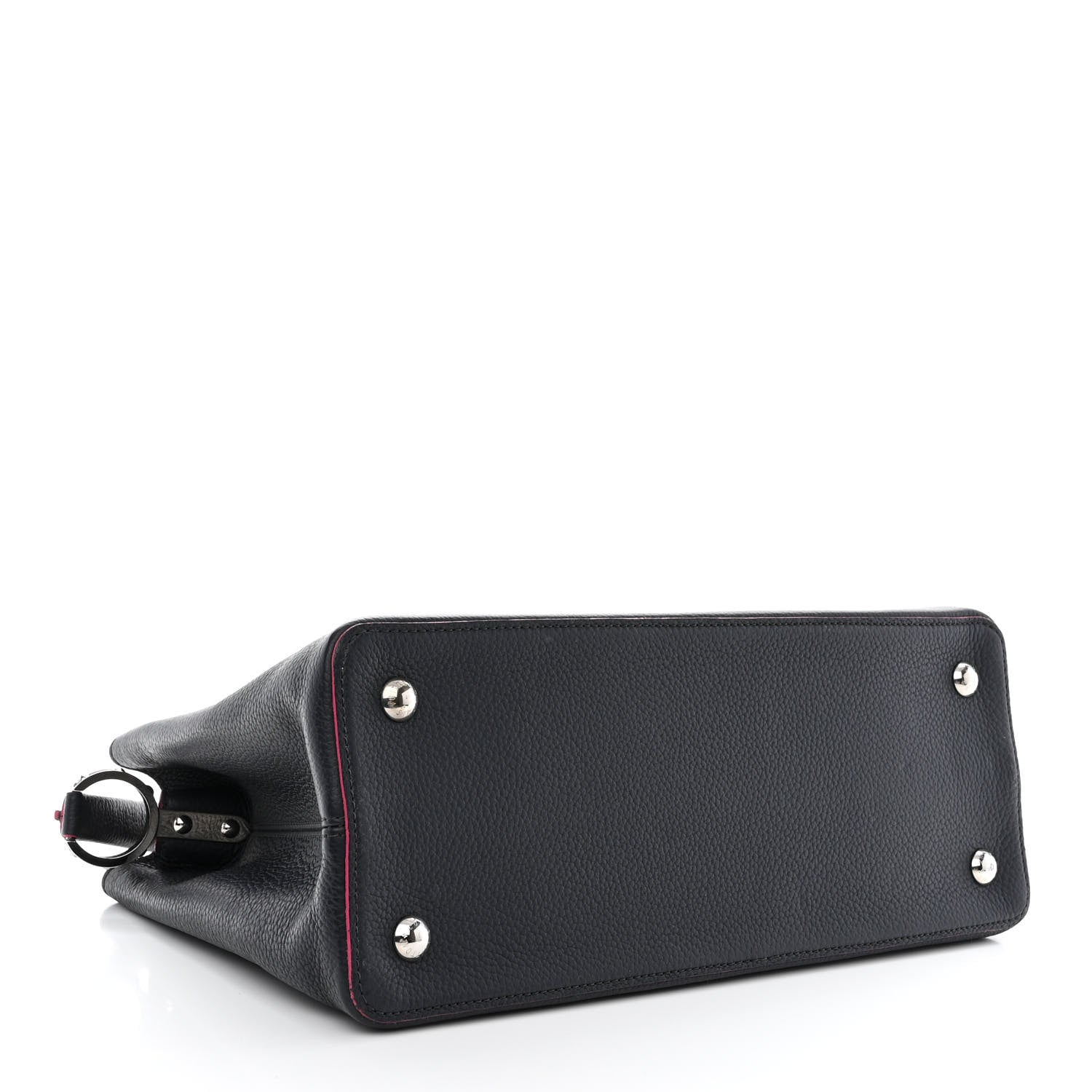 Louis Vuitton Taurillon Capucines MM Black Fuchsia 4 of 12