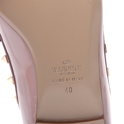 Valentino Garavani Patent Rockstud Ballerina Flats 40 Poudre 9 of 11
