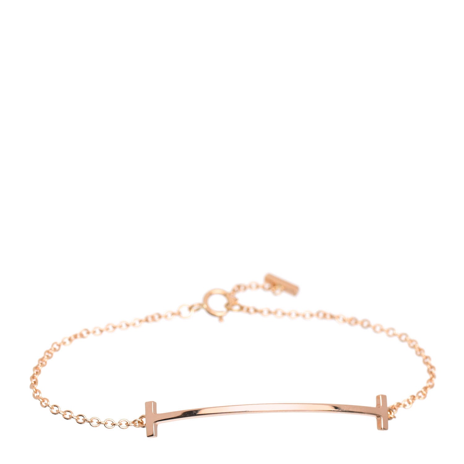 Tiffany 18K Rose Gold T Smile Bracelet 1 of 4