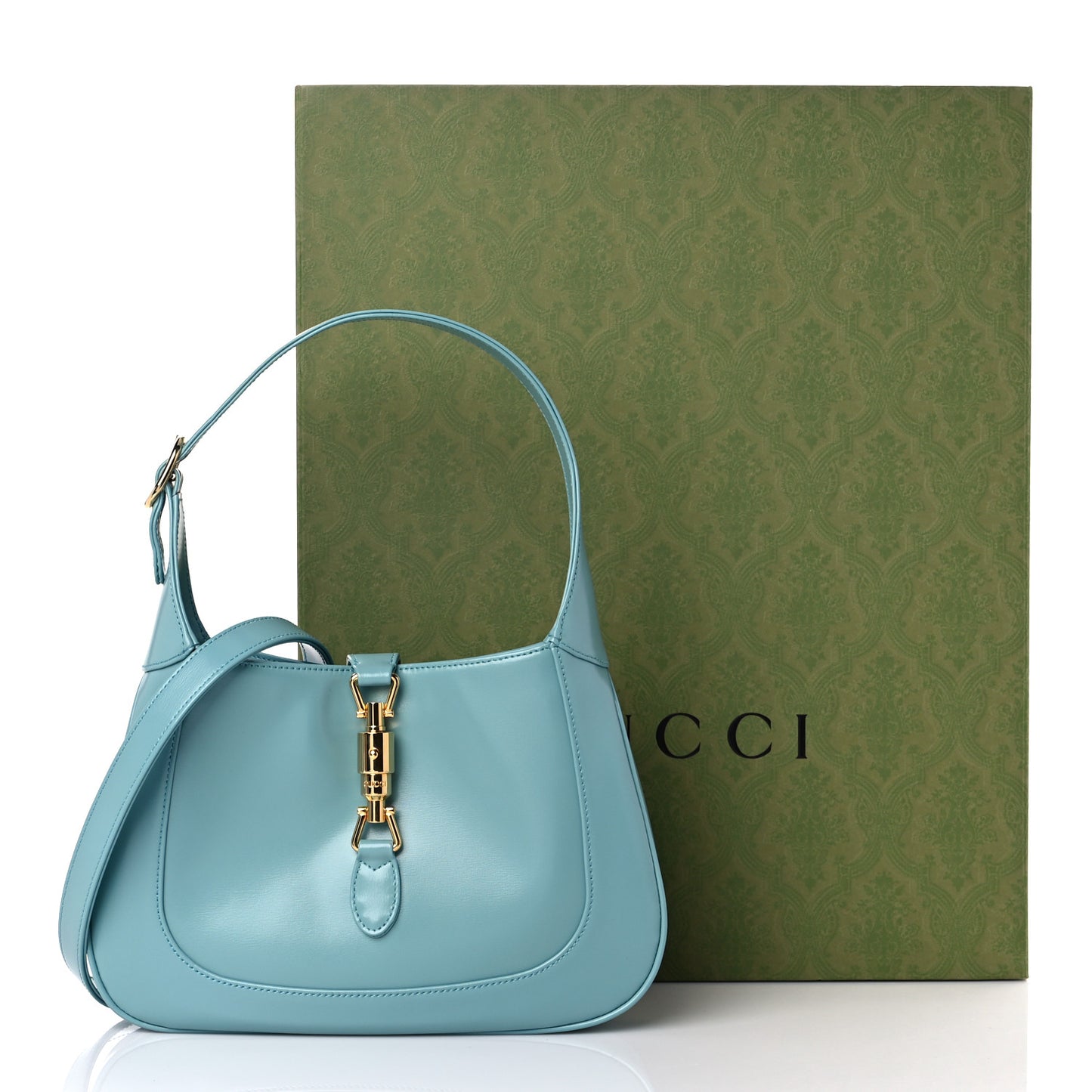 Boarded Dyana Lux Calfskin Small Jackie 1961 Hobo Dusty Azure