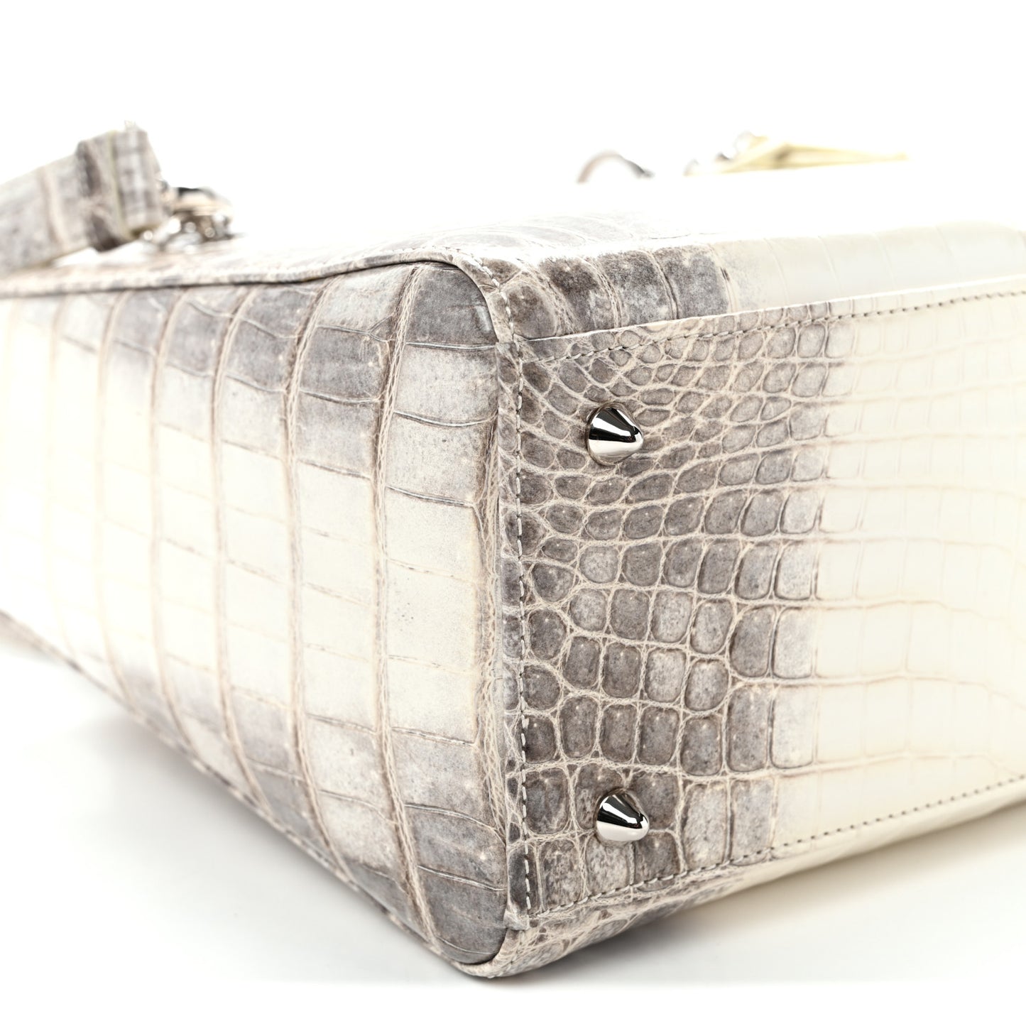 Niloticus Crocodile Himalaya Medium Lady Dior Latte