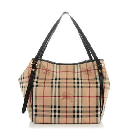 Burberry Haymarket Check Small Canterbury Tote Chocolate 1 of 7