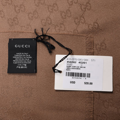 Gucci Cashmere GG Monogram Gem Lux Scarf Rope 4 of 4