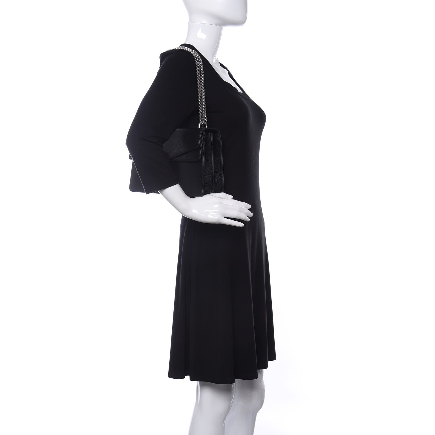 Gucci Pebbled Calfskin Small Dionysus Shoulder Bag Black 2 of 10