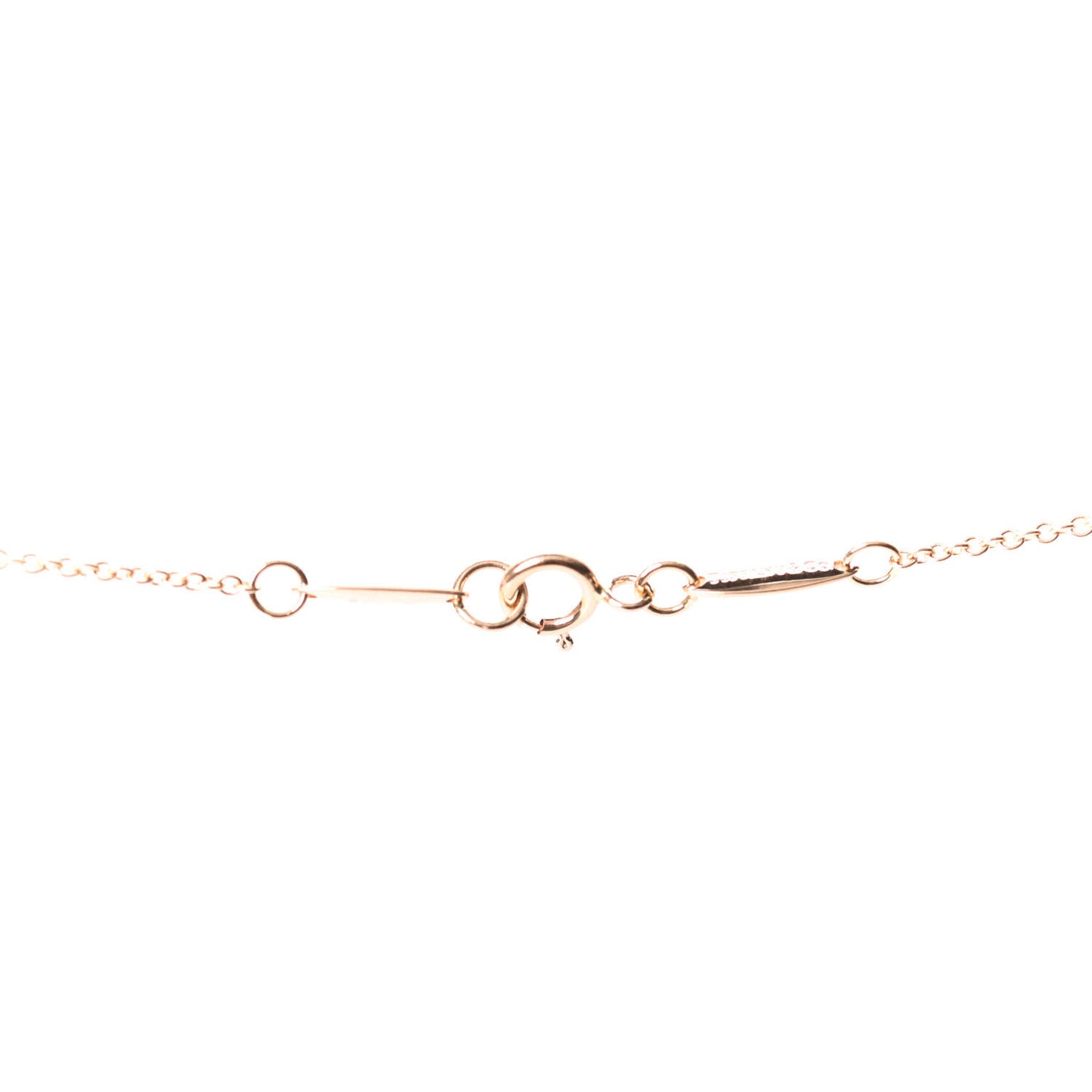 18K Rose Gold Diamond .07ct Elsa Peretti Diamonds by the Yard Pendant Necklace