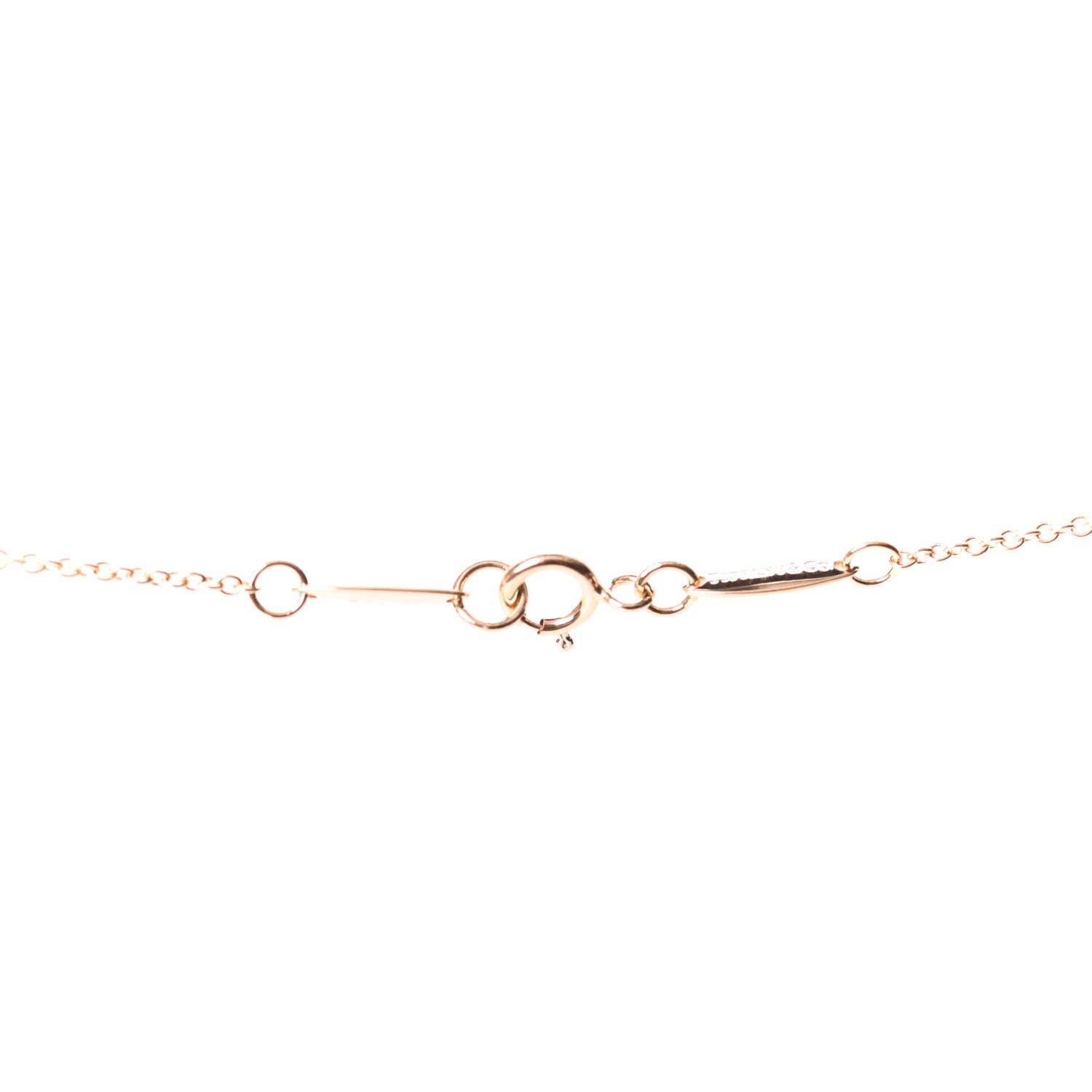 Tiffany 18K Rose Gold Diamond .07ct Elsa Peretti Diamonds by the Yard Pendant Necklace 4 of 6