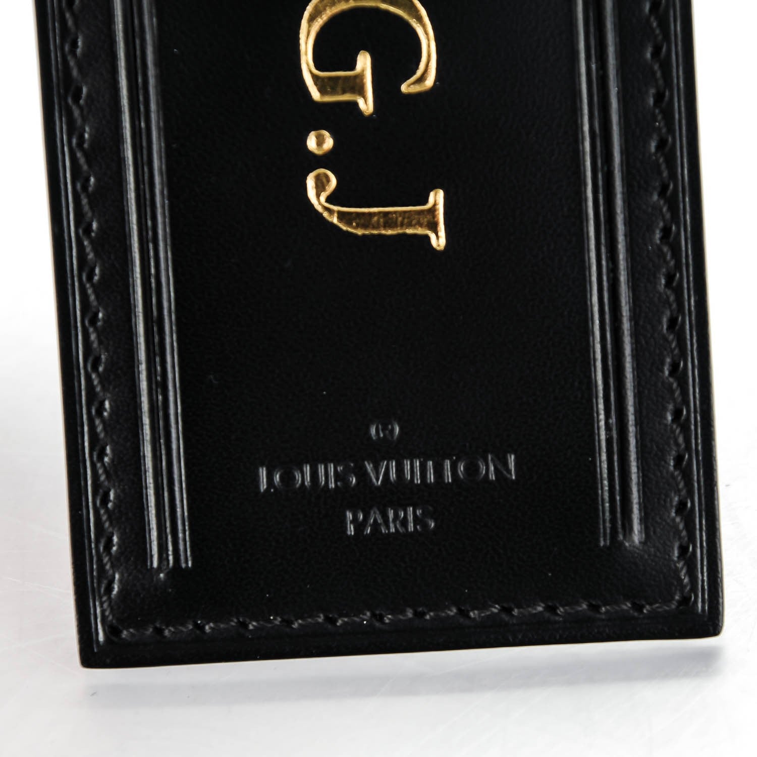 Louis Vuitton Calfskin Luggage Tag Black 3 of 3