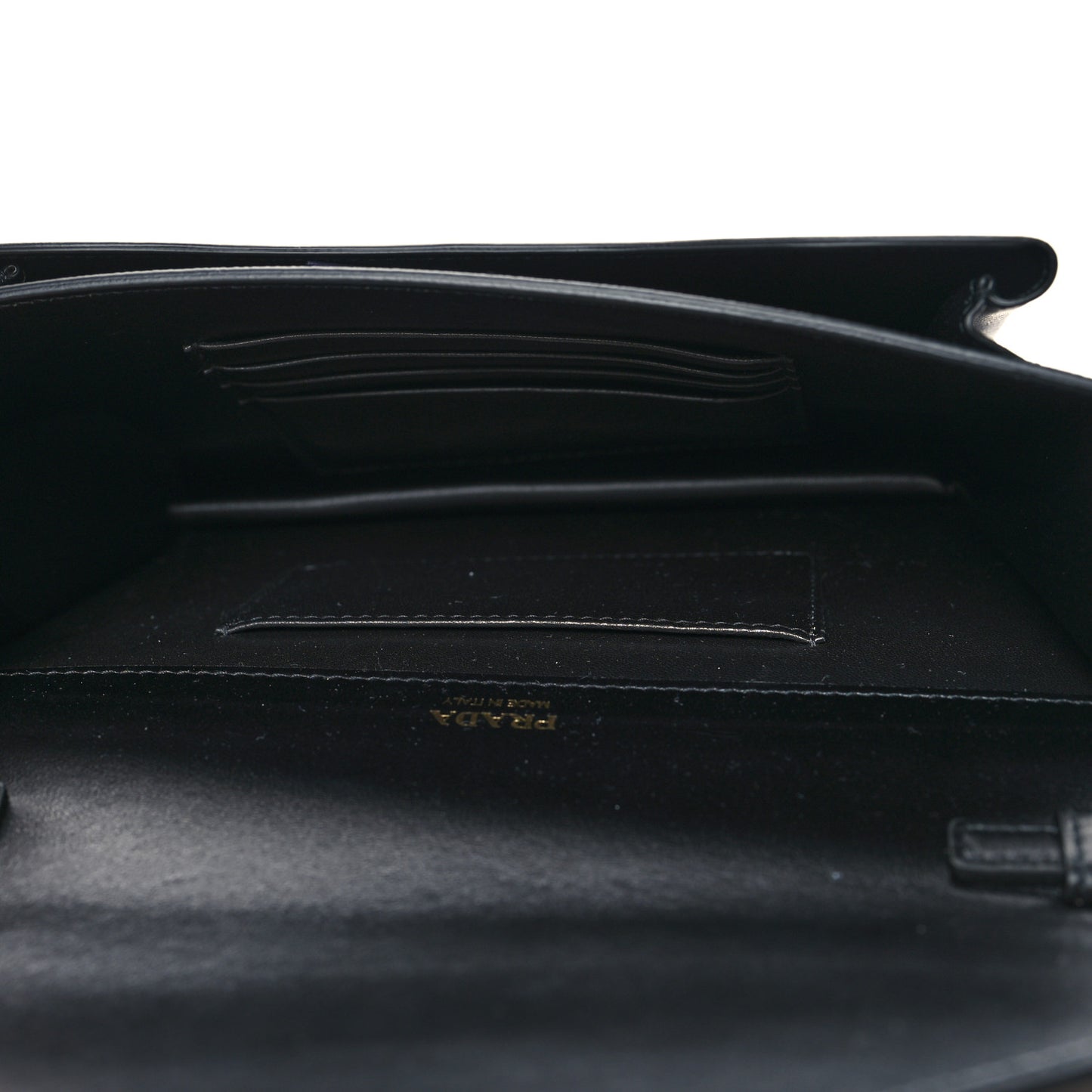 City Calfskin Saffiano Envelope Flap With Chain Black