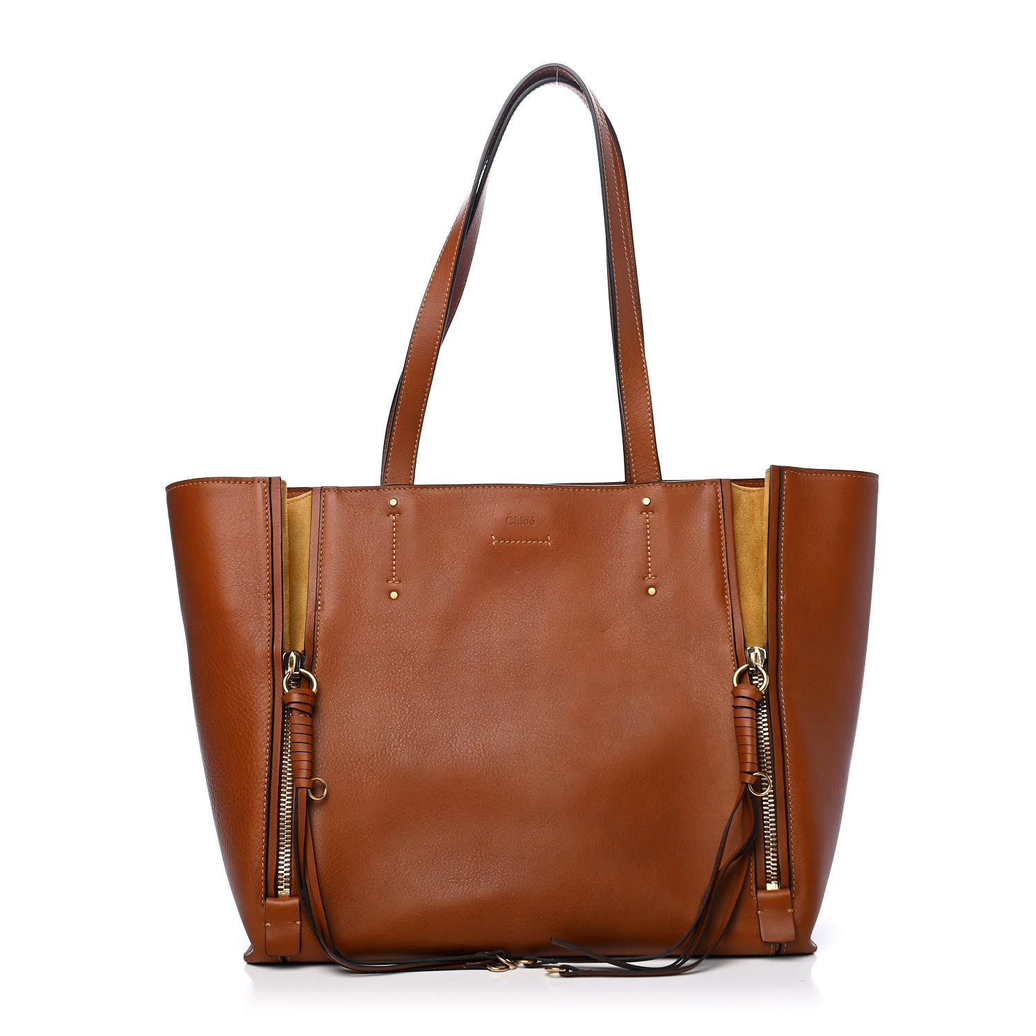 Chloe Smooth Calfskin Medium Milo Shopping Tote Caramel 1 of 8