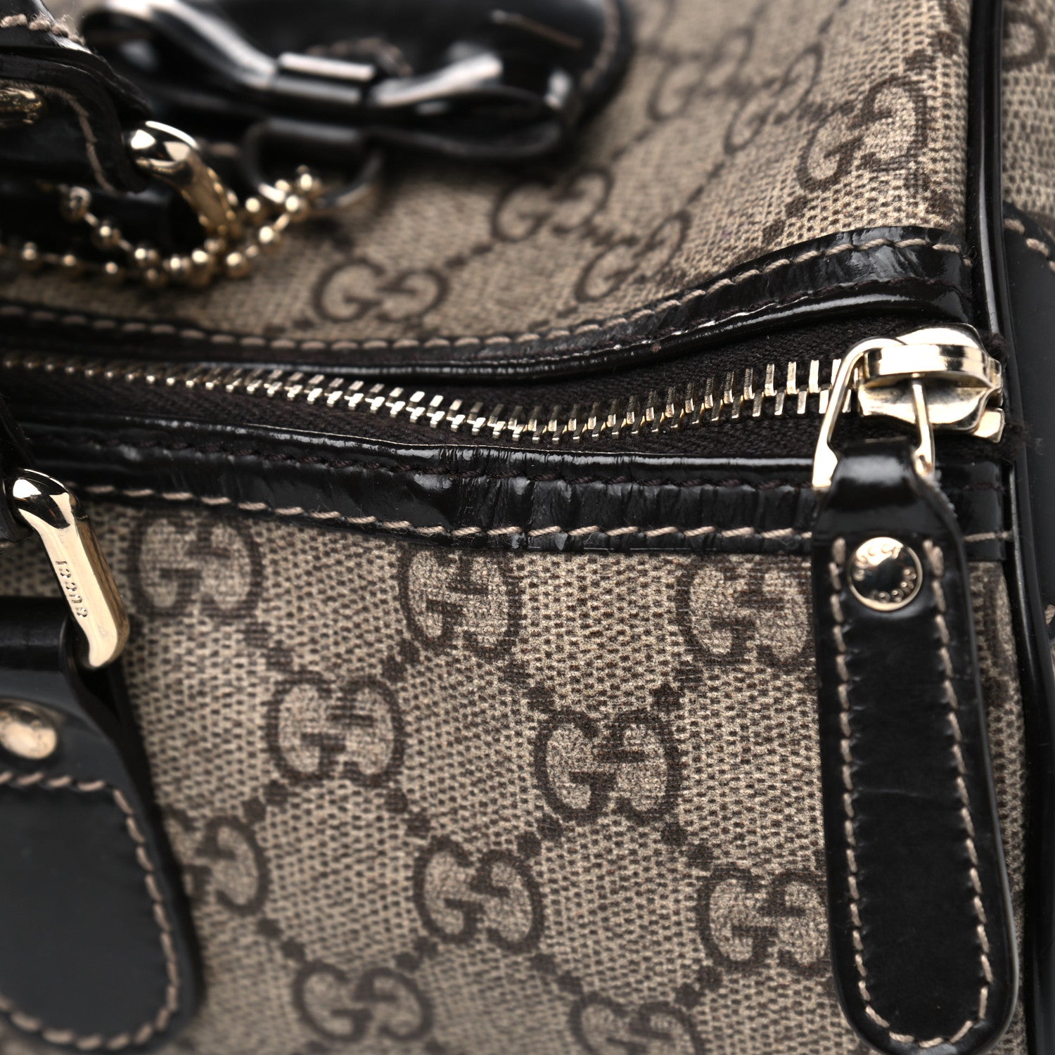 Gucci GG Plus Monogram Tattoo Heart Medium Joy Boston Dark Brown 12 of 16