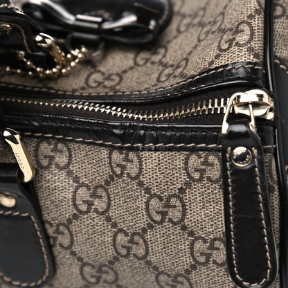 Gucci GG Plus Monogram Tattoo Heart Medium Joy Boston Dark Brown 12 of 16