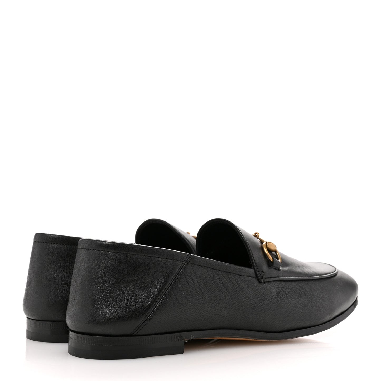 Lambskin Womens Brixton Horsebit Loafers 38 Black