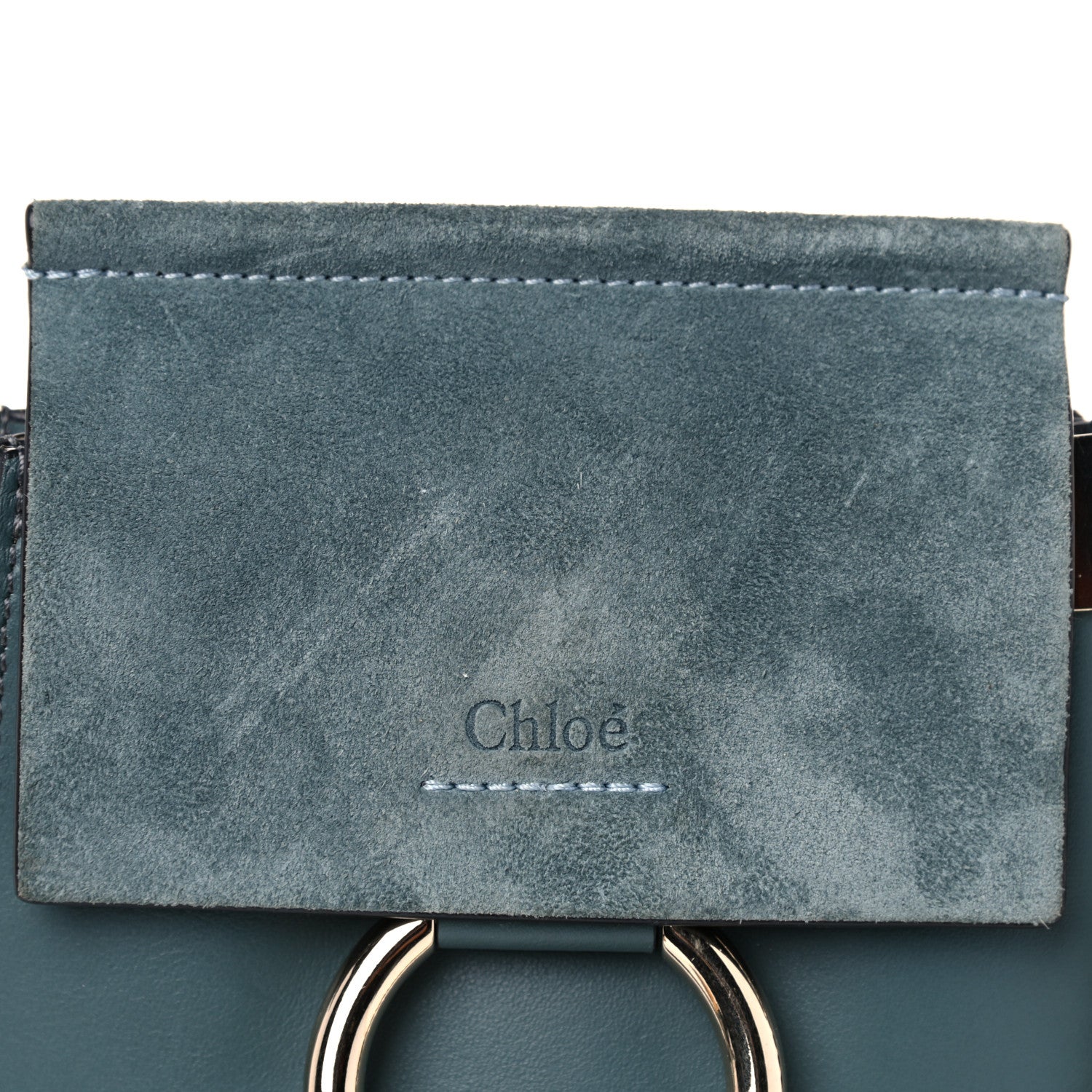 Chloe Suede Calfskin Mini Faye Bracelet Bag Cloudy Blue 10 of 12