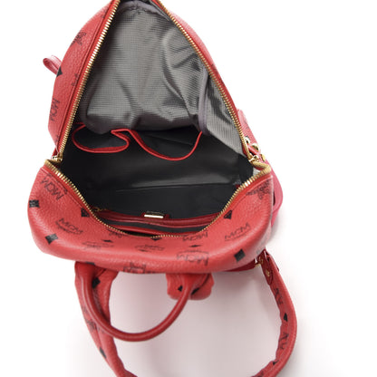 MCM Visetos Side Stud Small Stark Backpack Corail 4 of 10