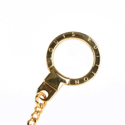 Louis Vuitton Metal Pochette Extender Key Ring Chain Gold 3 of 5