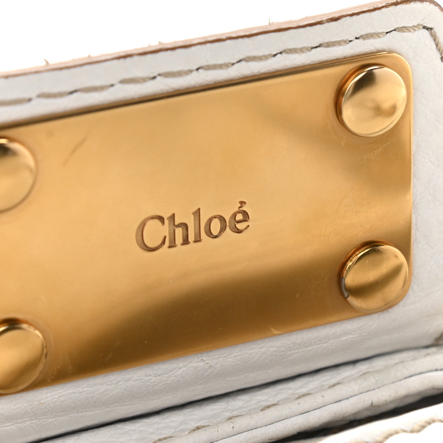Chloe Calfskin Medium Paddington Satchel White 5 of 16