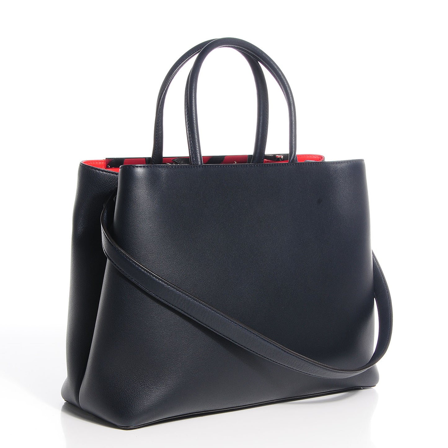 Vitello Dolce Marmol Regular 2Jours Tote Blue Notte Papavero