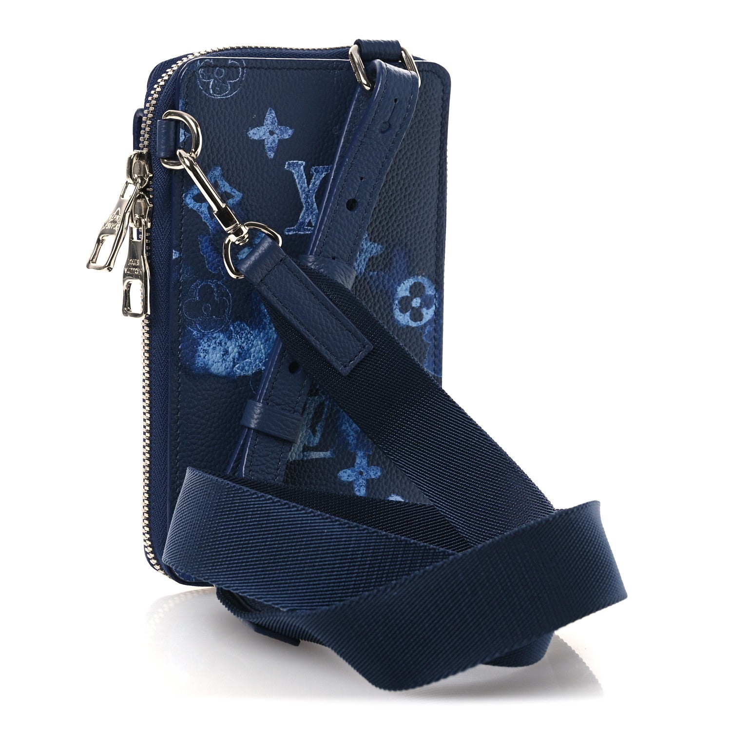 Louis Vuitton Monogram Ink Watercolor Phone Pouch Blue 2 of 9