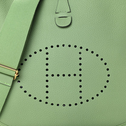 Hermes Taurillon Maurice Evelyne III PM Vert Criquet 8 of 11