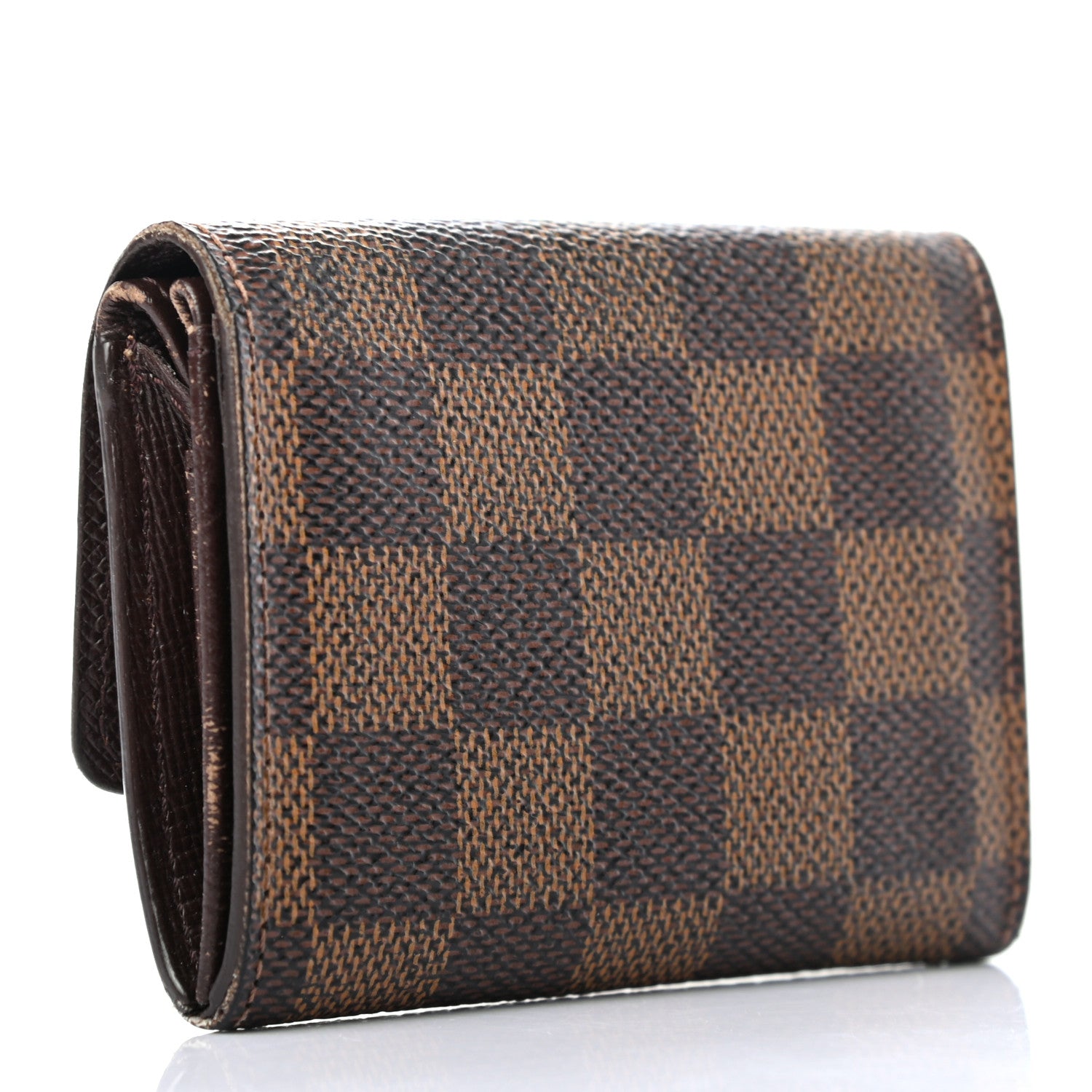 Louis Vuitton Damier Ebene Porte-Monnaie Plat Coin Purse 3 of 9