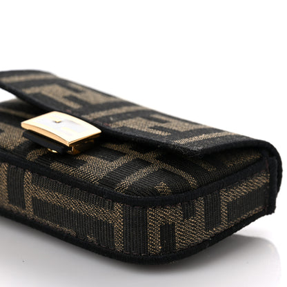 Fendi Fabric Jacquard FF 1974 Nano Baguette Charm Tobacco Moro Black 8 of 8