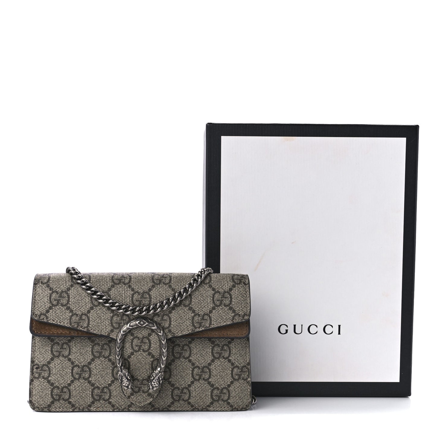 GG Supreme Monogram Super Mini Dionysus Shoulder Bag Taupe