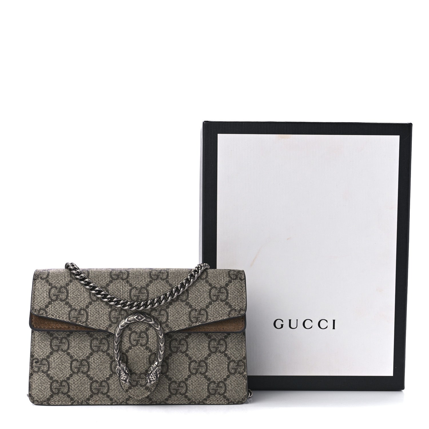 Gucci GG Supreme Monogram Super Mini Dionysus Shoulder Bag Taupe 12 of 12