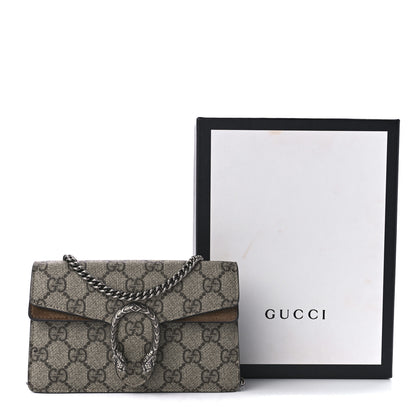 Gucci GG Supreme Monogram Super Mini Dionysus Shoulder Bag Taupe 12 of 12