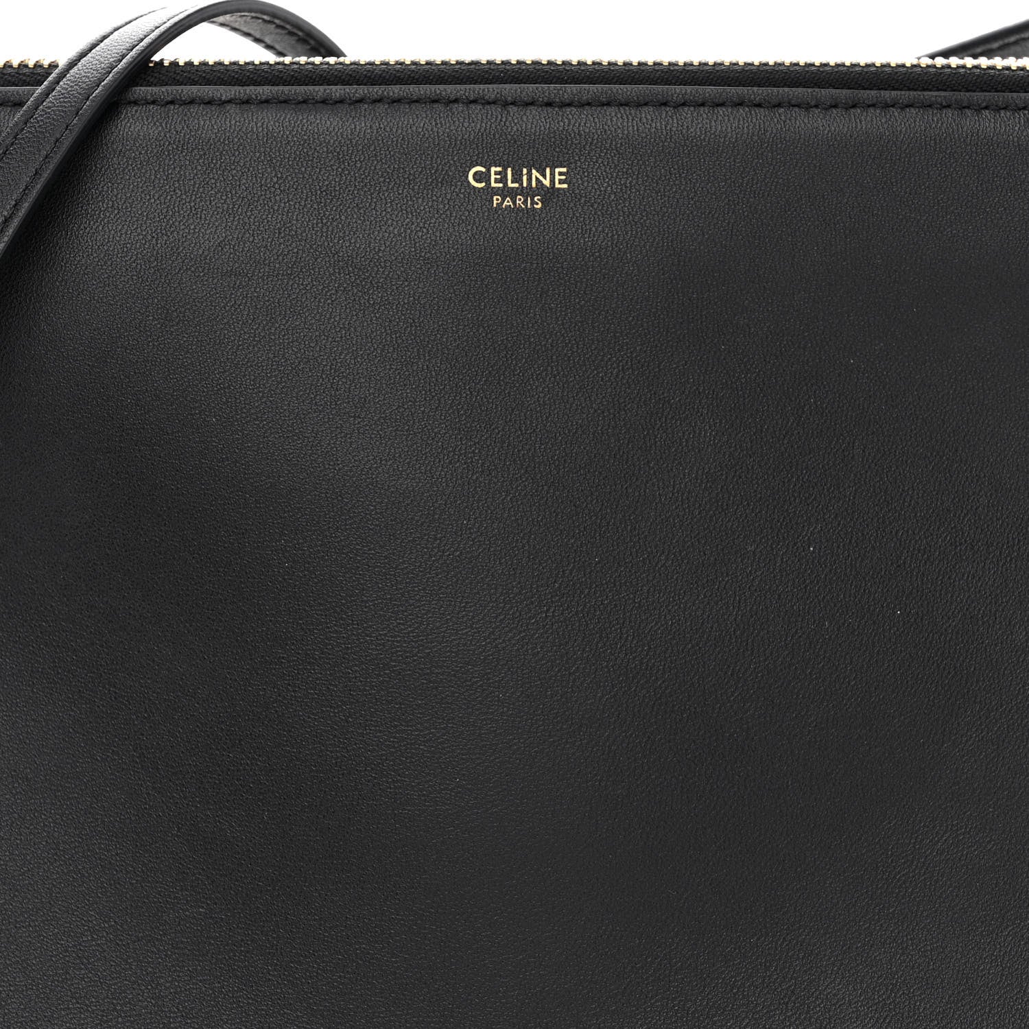 Celine Lambskin Large Trio Crossbody Bag Black 10 of 16