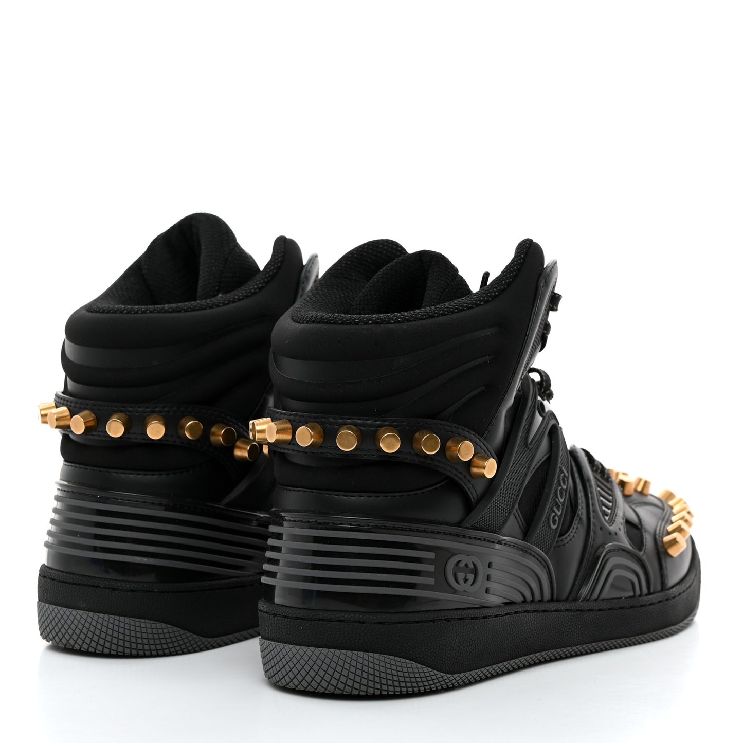 Demetra Studded Mens Basket High Top Sneakers 9.5 Black