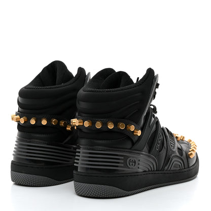 Gucci Demetra Studded Mens Basket High Top Sneakers 9.5 Black 4 of 9
