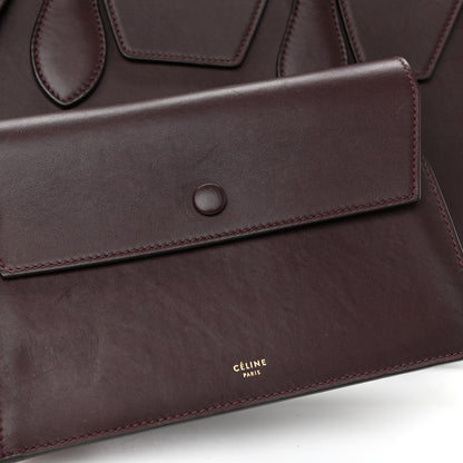 Celine Smooth Calfskin Small Tie Knot Tote Burgundy 11 of 18