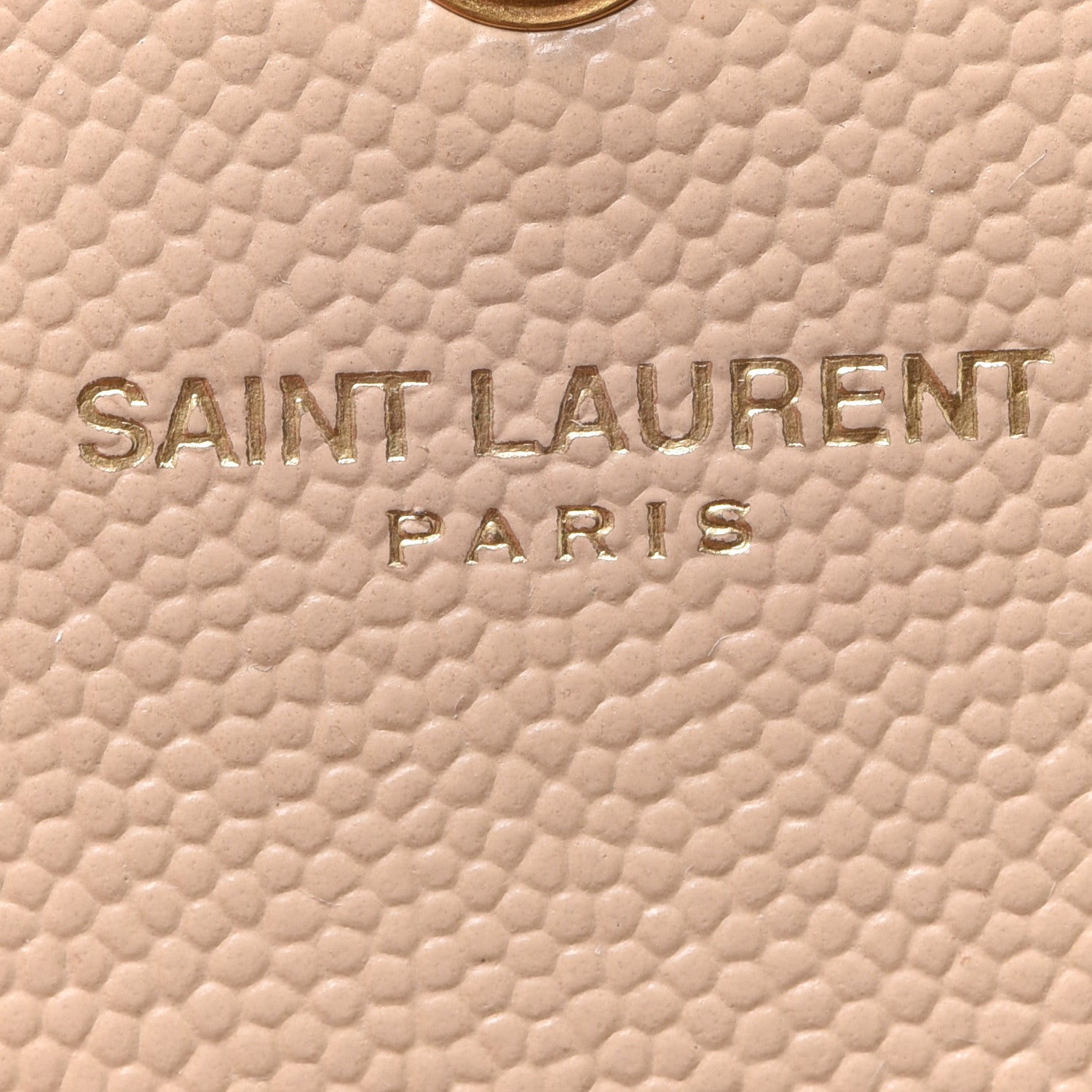 Saint Laurent Grain De Poudre Matelasse Chevron Monogram Chain Wallet Nude Powder 6 of 12