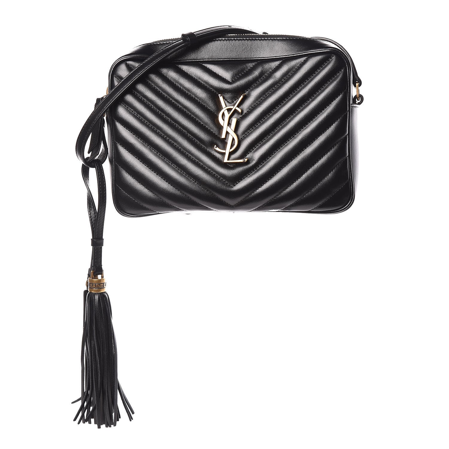 Saint Laurent Calfskin Matelasse Monogram Lou Camera Bag Black 1 of 12