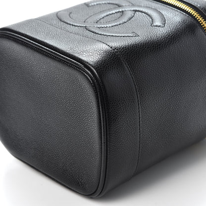 Chanel Caviar Cosmetic Vanity Bag Black 6 of 8