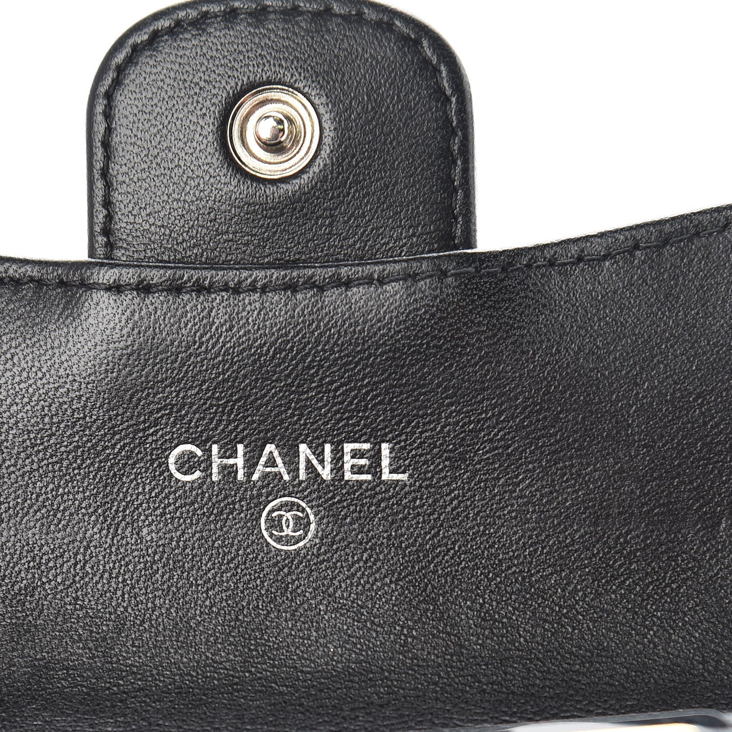 Chanel Lambskin Quilted Flap Card Holder Black 6 of 9