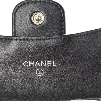 Chanel Lambskin Quilted Flap Card Holder Black 6 of 9
