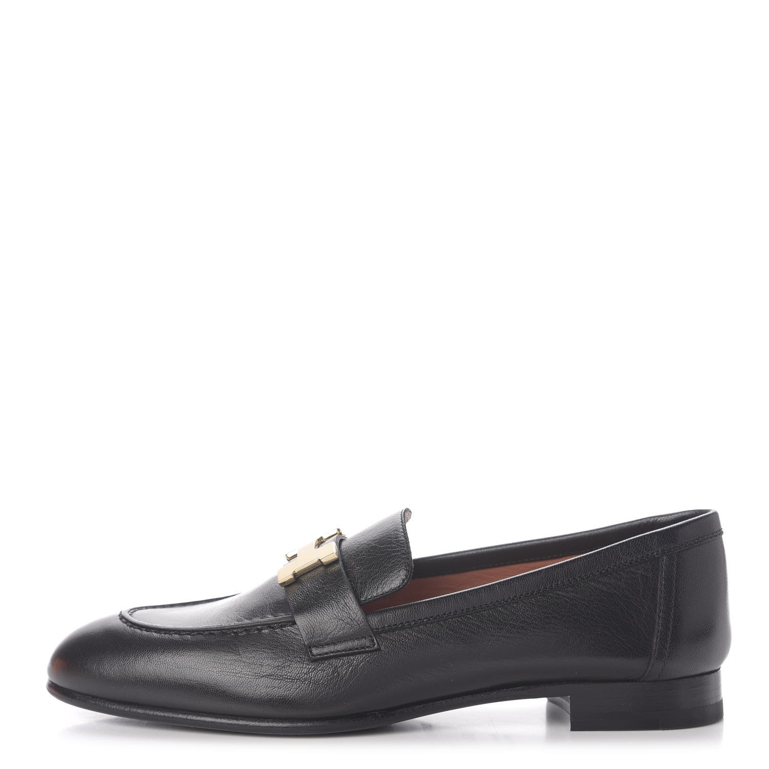 Hermes Goatskin Paris Loafers 36.5 Black 1 of 11