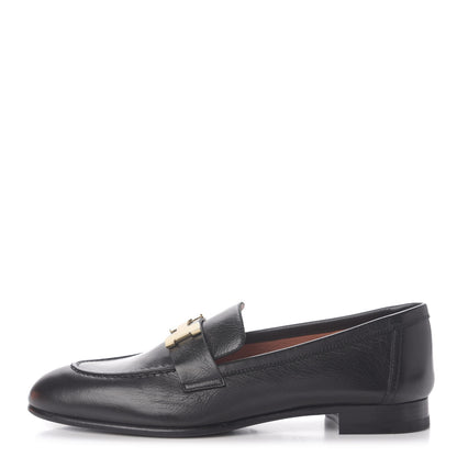 Hermes Goatskin Paris Loafers 36.5 Black 1 of 11