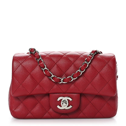 Chanel Caviar Quilted Mini Rectangular Flap Red 1 of 9