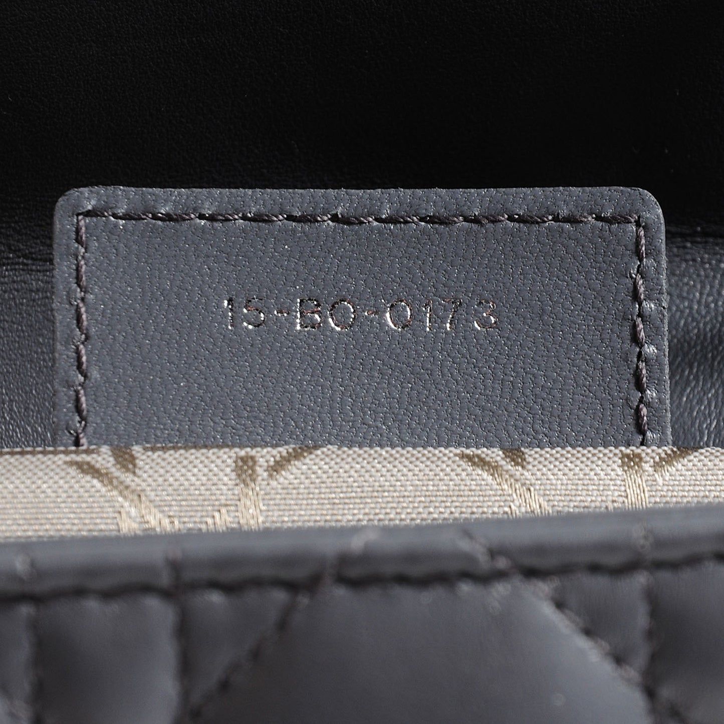 Lambskin Cannage Large Lady Dior Grey