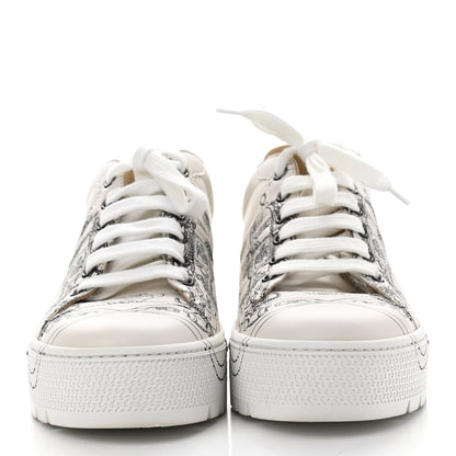 Hermes Swift Brides de Gala Print Womens Voltage Sneakers 36.5 White Black 2 of 9
