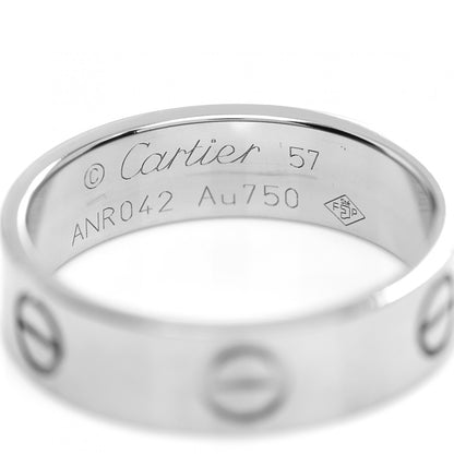 Cartier 18K White Gold 5.5mm LOVE Ring 57 8 4 of 4