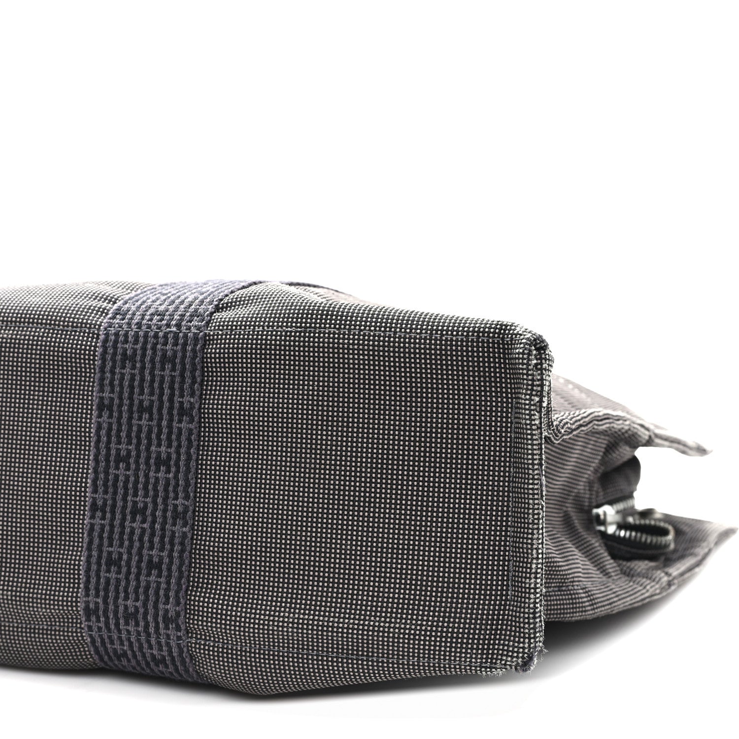 Hermes Canvas Herline MM Tote Grey 9 of 11