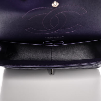 Chanel Lambskin Quilted Jumbo Double Flap Dark Purple 5 of 11