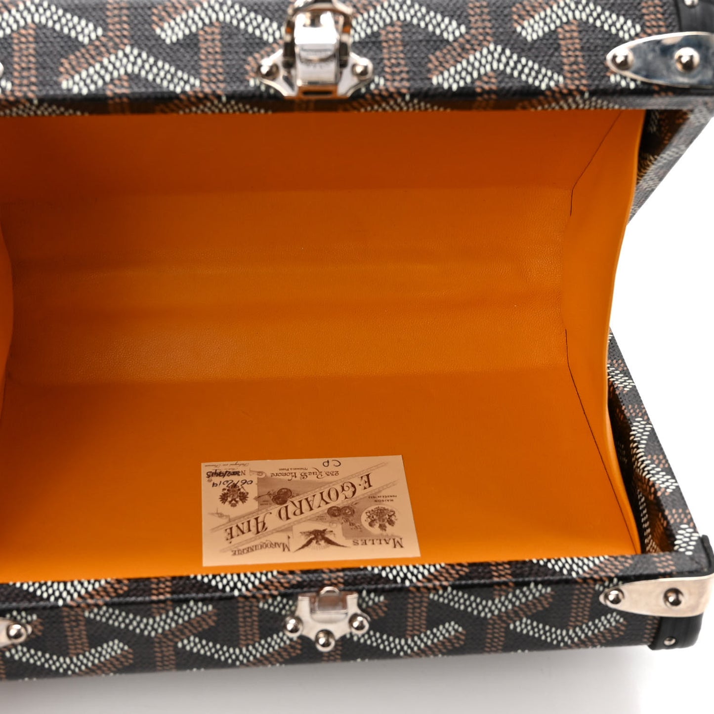 Goyardine Minaudiere Trunk Bag Black