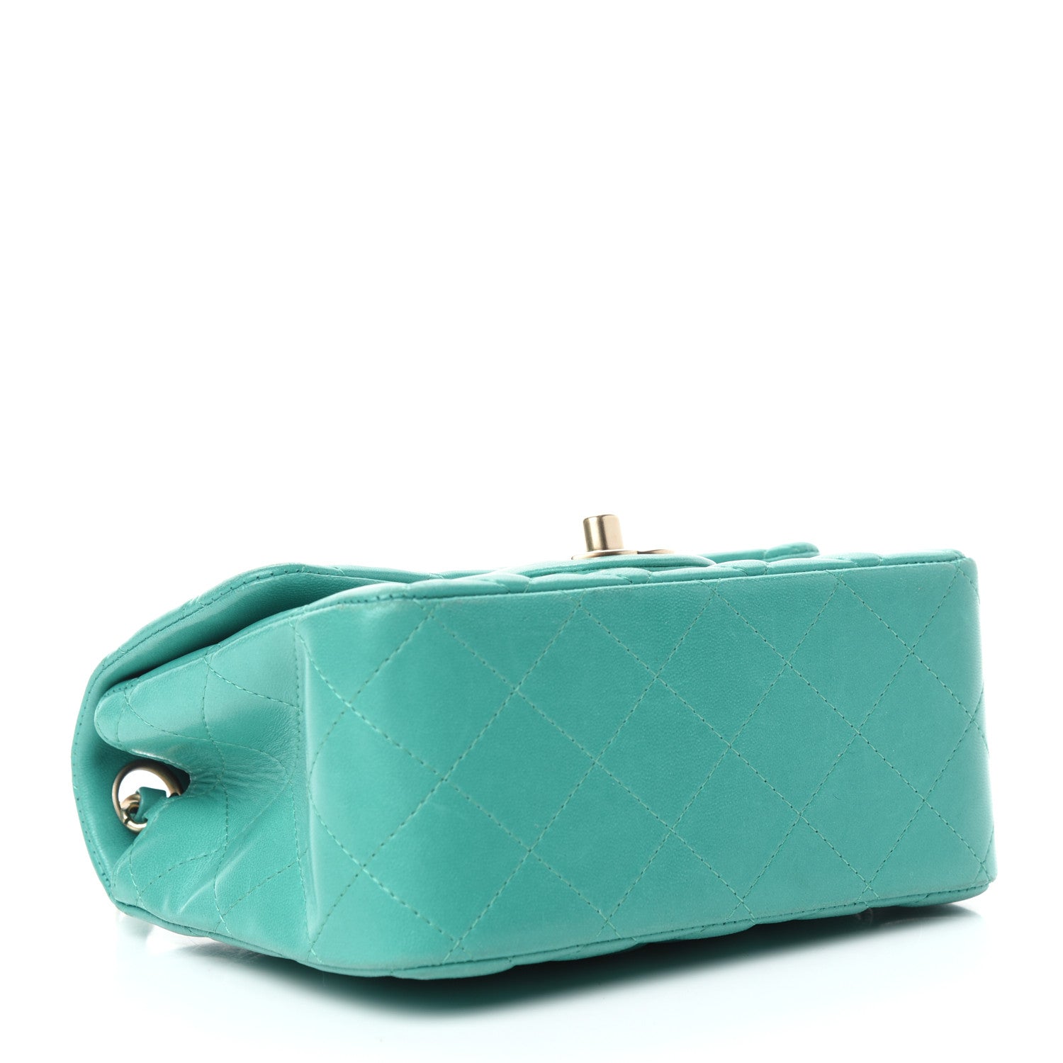 Chanel Lambskin Quilted Mini Square Flap Green 4 of 10