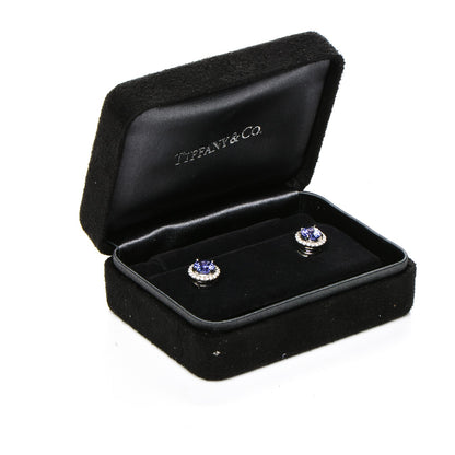 Tiffany Platinum Diamond Tanzanite Soleste Earrings 5 of 5