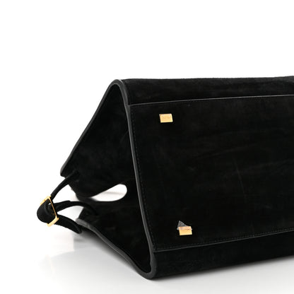 The Row Suede Soft Margaux 10 Bag Black 8 of 9