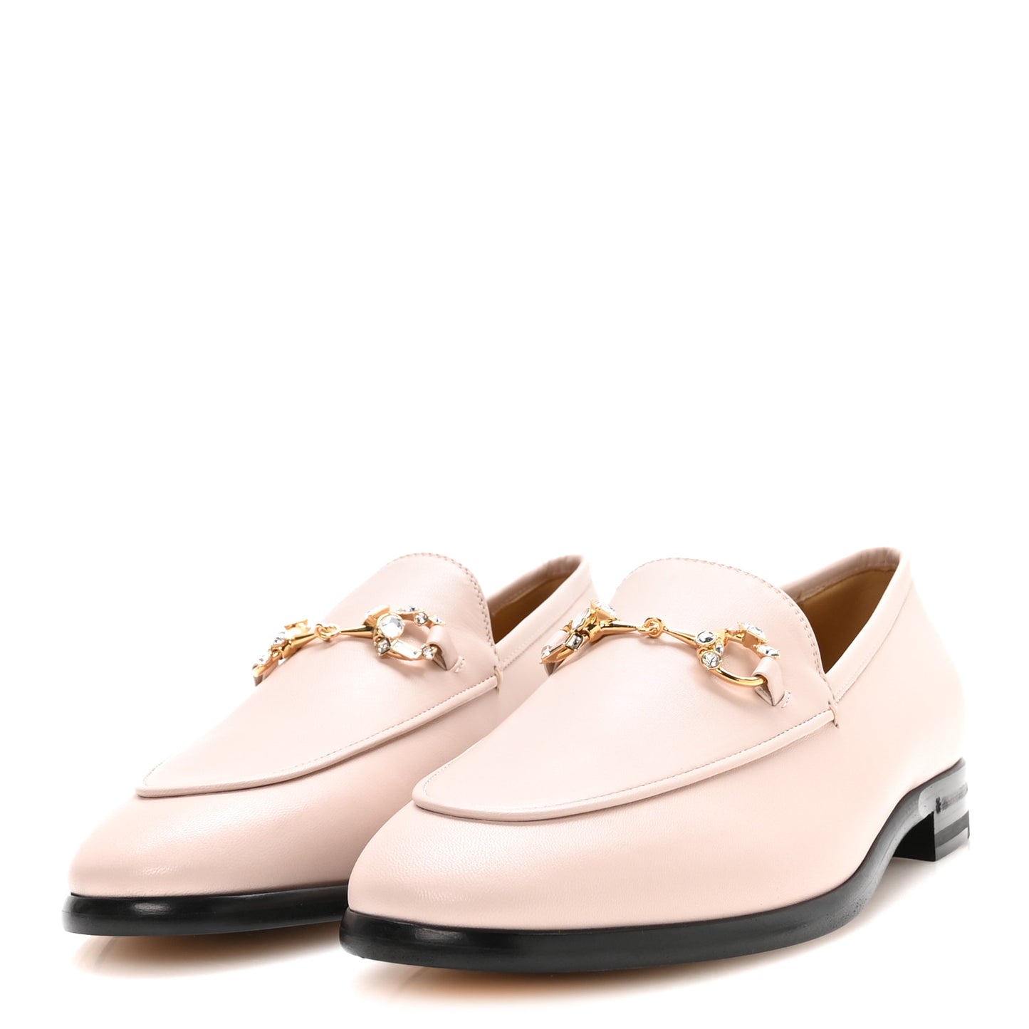 Malaga Kid Crystal Horsebit Womens Jordaan Loafers 40 Pink Hibiscus